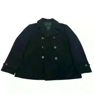 Vintage Lands End Thermolite Wool Pea Coat Size 12P